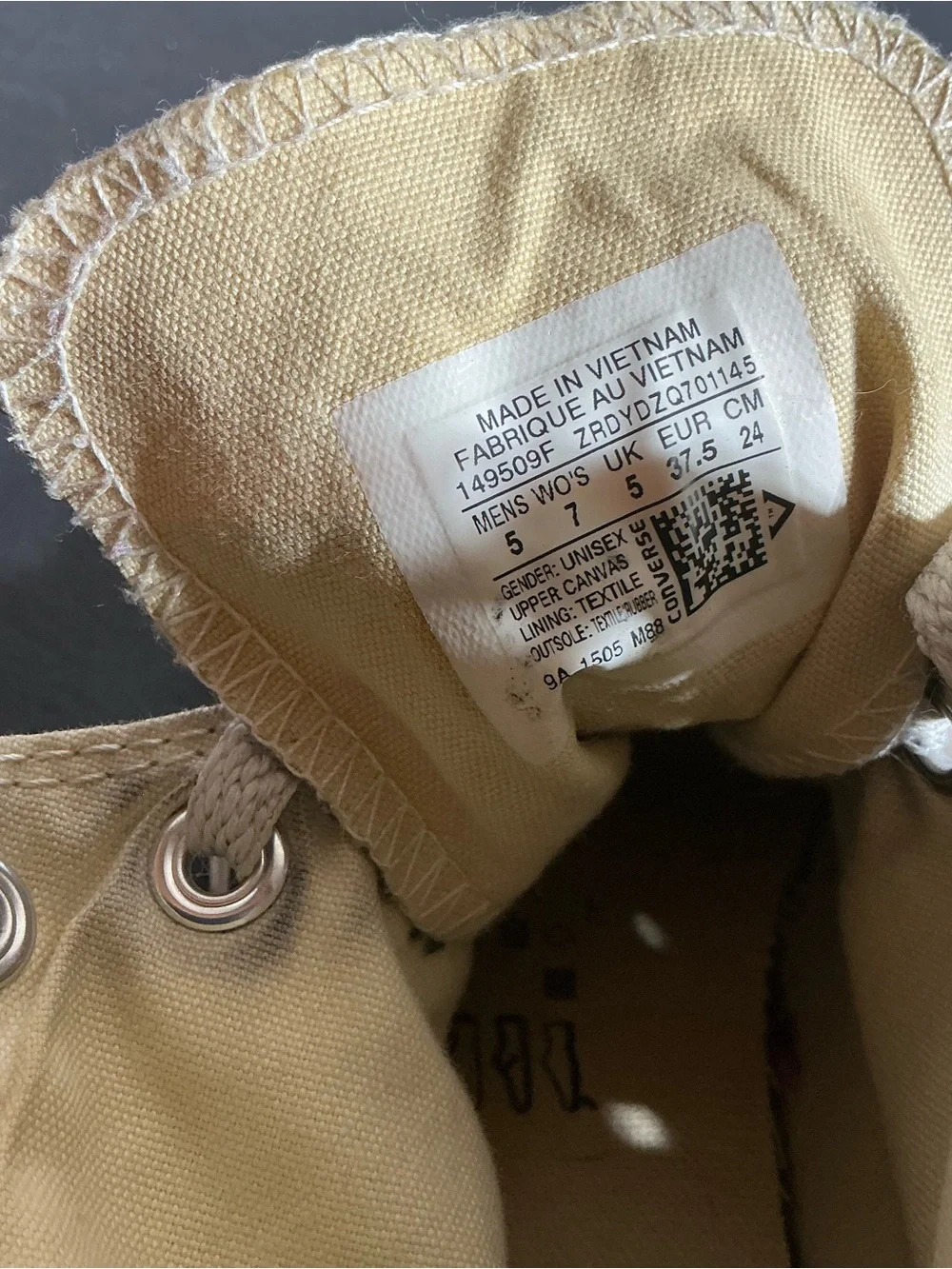 Converse Kids' High-Top Sneakers in Taupe Canvas